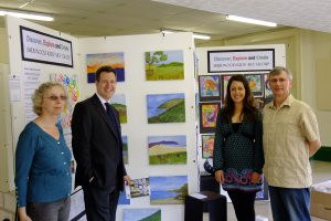 Organiser Tricai Legge, MP Chris Leslie, Artists Natasha East, And Revd David Legge