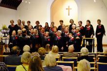 Lace City Chorus in their performance attire