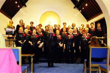 Lace City Chorus in their performance attire